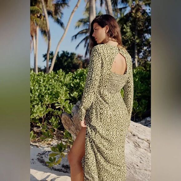 ZARA BOHO PRINTED MIDI DRESS - Picture 4 of 7